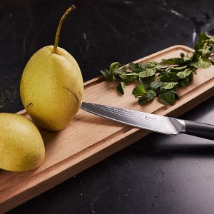 Risvig Design – Damaskus Asiatisk urtekniv, 13,5 cm