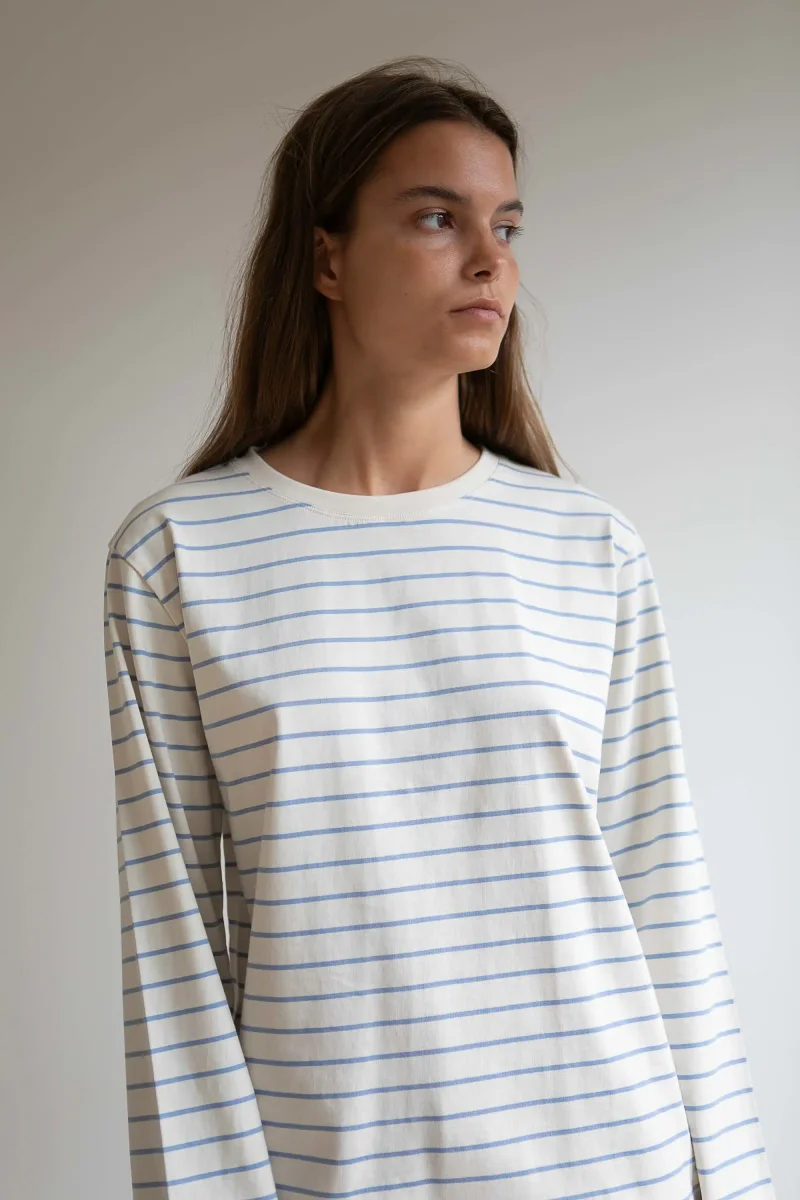 Studio Feder – Freya Langærmet T-shirt, Stillwater - Billede 4